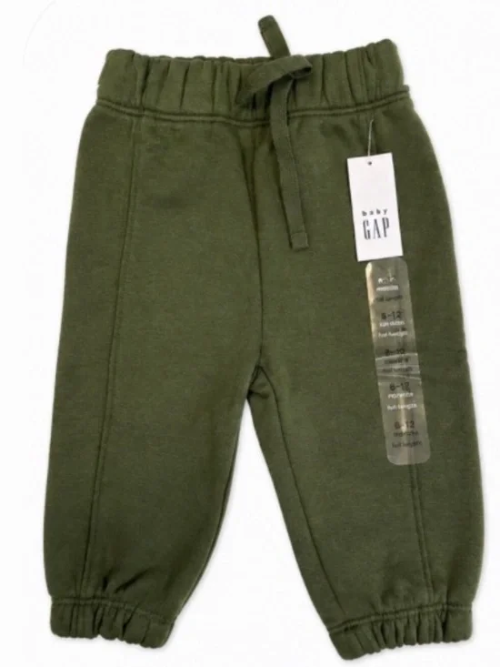 Baby GAP Olive Green Jogger Sweatpants – 6–12 Months – NWT