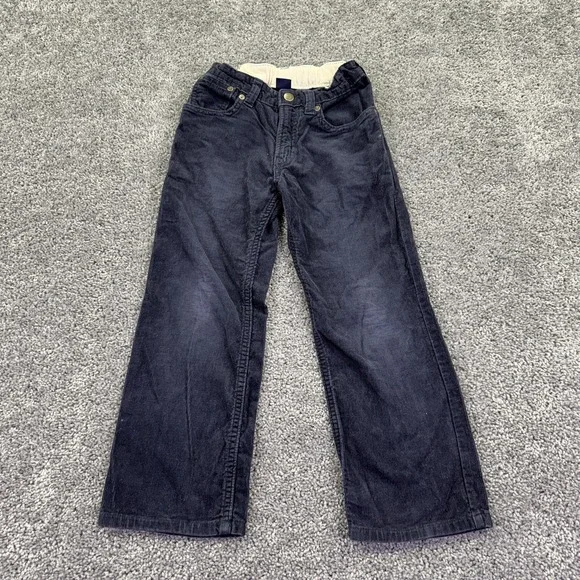 GapKids Pants Kids 6 Blue Corduroy Adjustable Waist Chino Fall Casual School