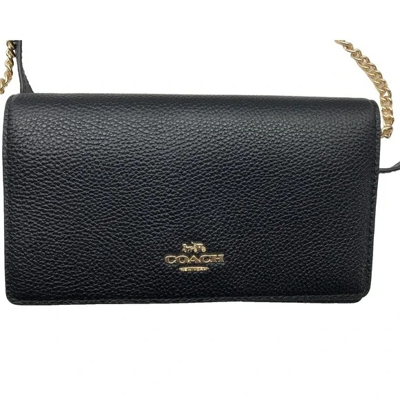 Coach 68338 Convertible Belt Bag Crossbody Black Leather‎ fanny