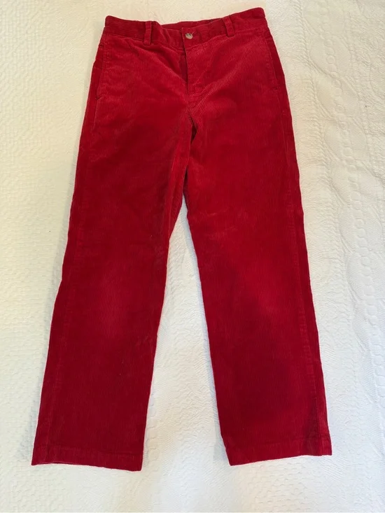 Vineyard Vines by Shep & Ian boys Red Corduroy Pants Size 12