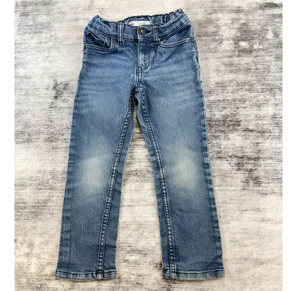 Levis 511 Slim Kids Medium Wash Blue Denim Jeans Adjustable‎ See Measurements