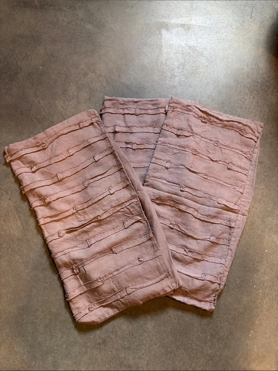 Pottery Barn 100% Linen Euro Shams Set of 3