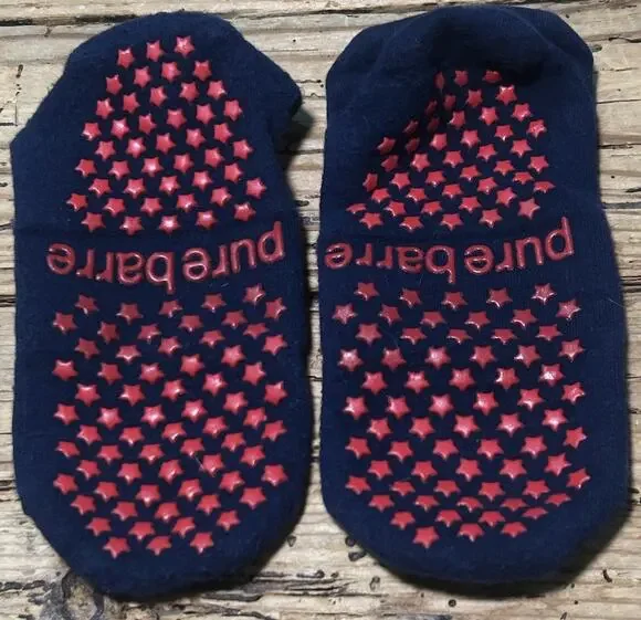 Pure Bare Unisex Blue And Red Starts Sticky Grip Socks NWOT