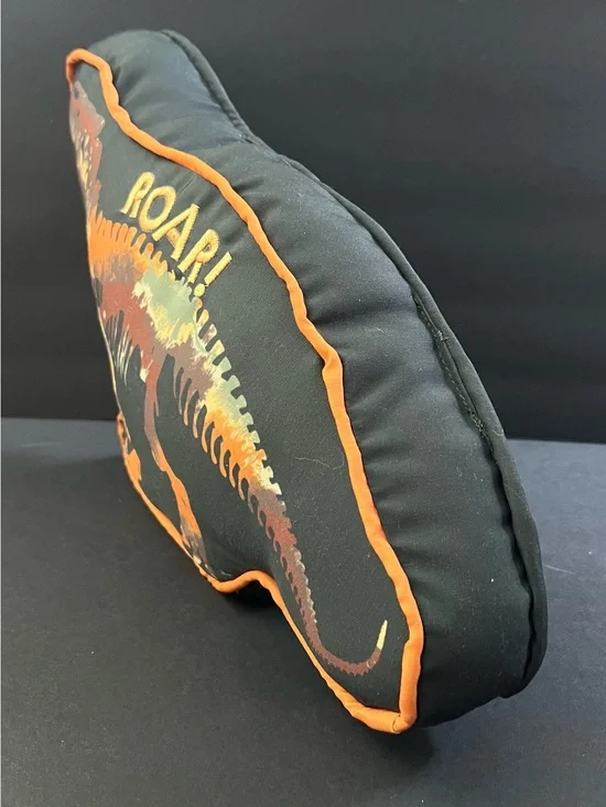Tommy Bahama Green w/  Orange Trim Dino Graphic Pillow