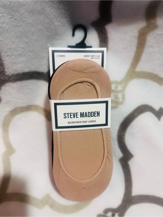 Steve Madden✨🤎🖤Nude/Tan No-Show Liner Socks - 5 pairs