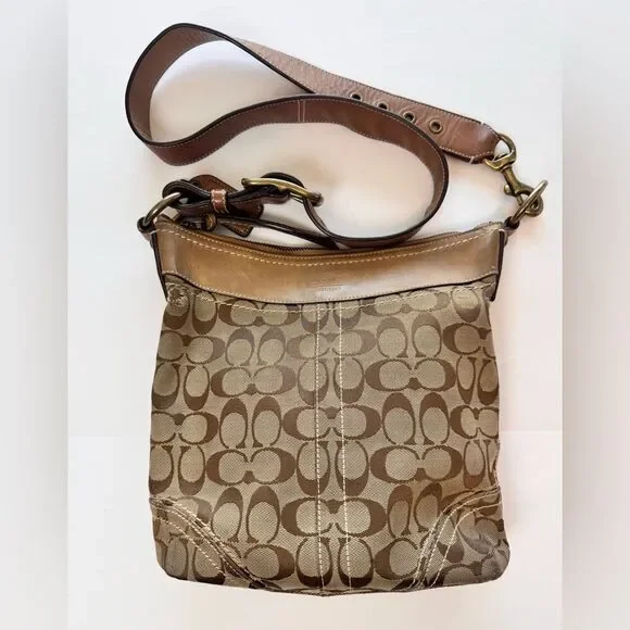 Vintage Coach Signature Crossbody Shoulder Bag