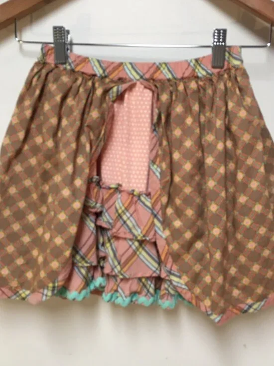 Matilda Jane Girls 8 Skirt Mini Multicolor‎ Twirl Layered Cotton Boho Patchwork