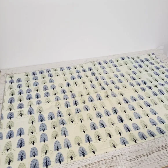 Eddie Bauer HOME  Standard Flannel Pillow Case   Tree Pattern  / Blue Green