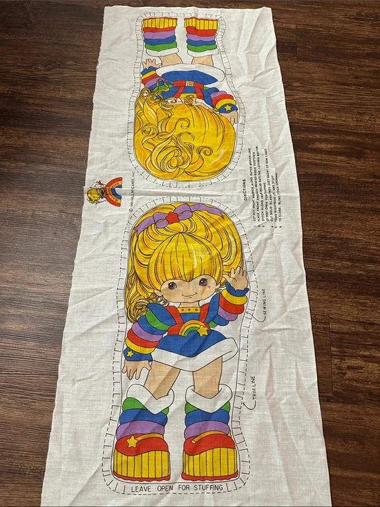 Rainbow Brite Doll Sewing Panel Retro Vintage Pillow