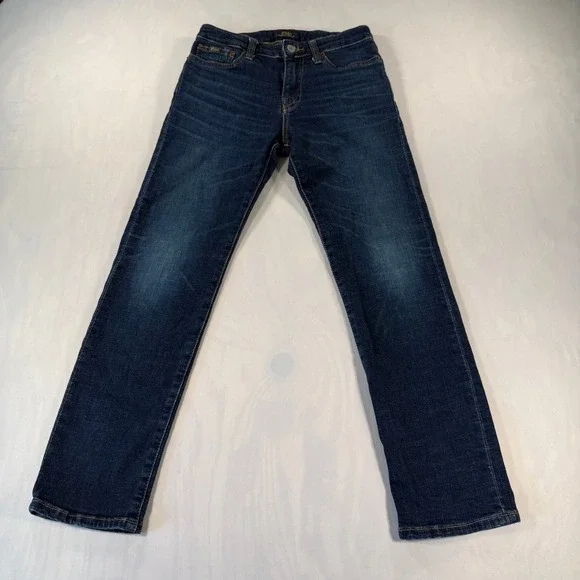 Polo Ralph Lauren Hampton Straight Jeans Kids Size 10 Dark Wash Adjustable Waist