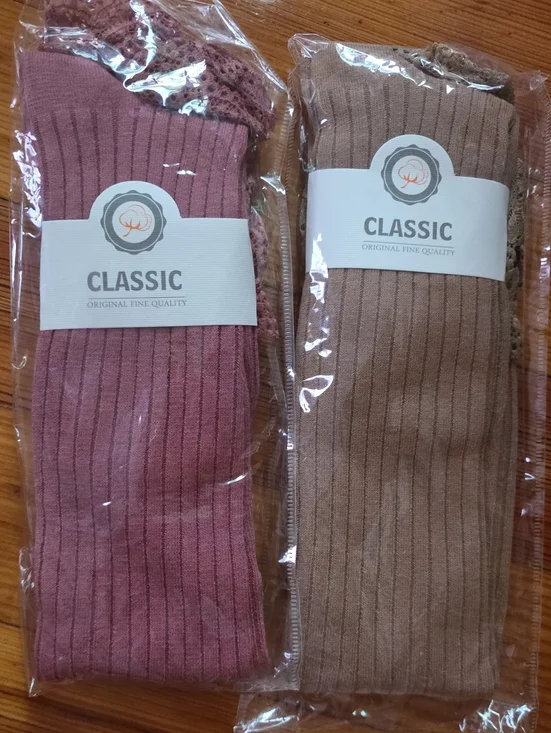 Classic Ribbed Lace Boot Socks Sets Of 2
