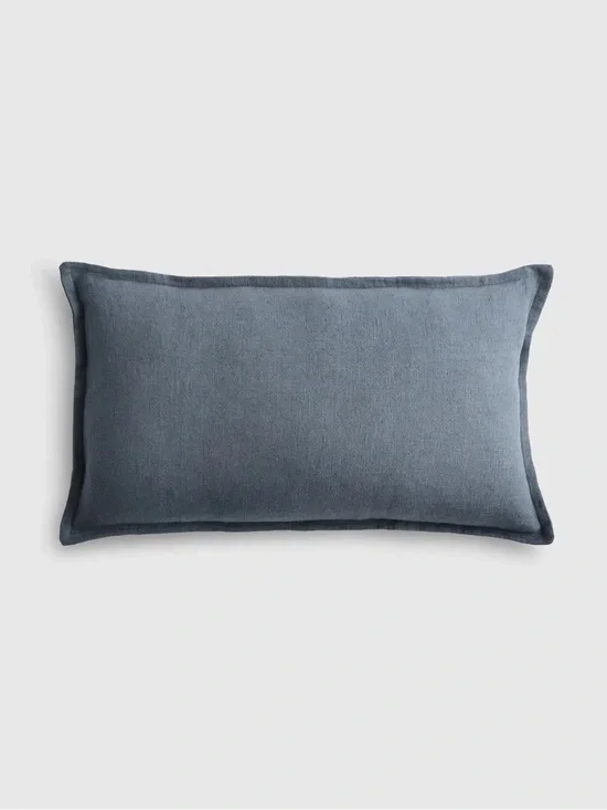 European Linen Flange Edge 12x20 Pillow Cover Nightfall
