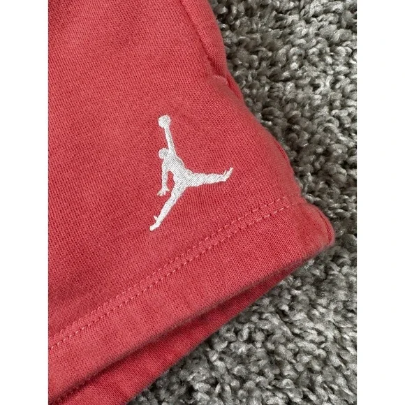 Jordan Girls Sweat Shorts Athletic Casual Drawstring‎ Coral Large 12-13 Years