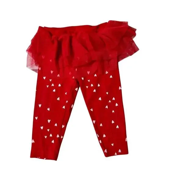 Just One You by Carter's Tutu Tulle Heart Red Leggings 9 months Balletcore Baby‎