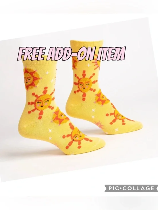 Happy Sunshine socks - free add on