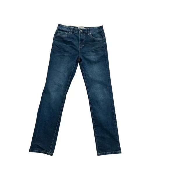 Lucky Brand Boys Classic Straight Stretch Jeans Dark Wash Blue Size 16 Denim