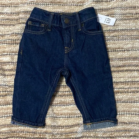 Baby Gap Baby Boy Dark Wash Denim Insulated Blue Jeans 12-18 Months