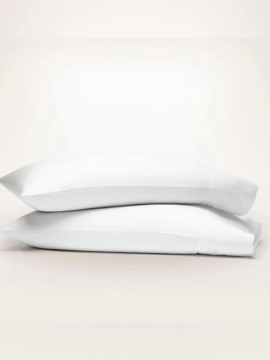 New 2 standard zippered Boll & branch percale fabric  Classic White Pillowcase