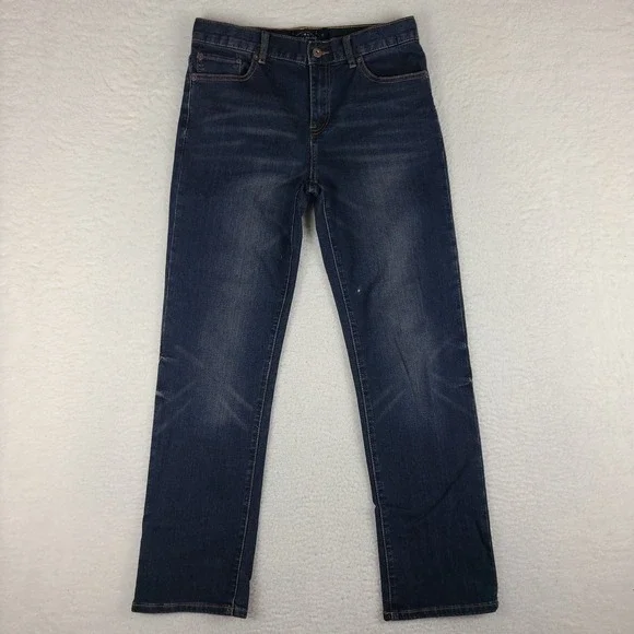 Lucky Brand Jeans Boys 18‎ Blue Classic Straight Leg Dark Wash Denim *
