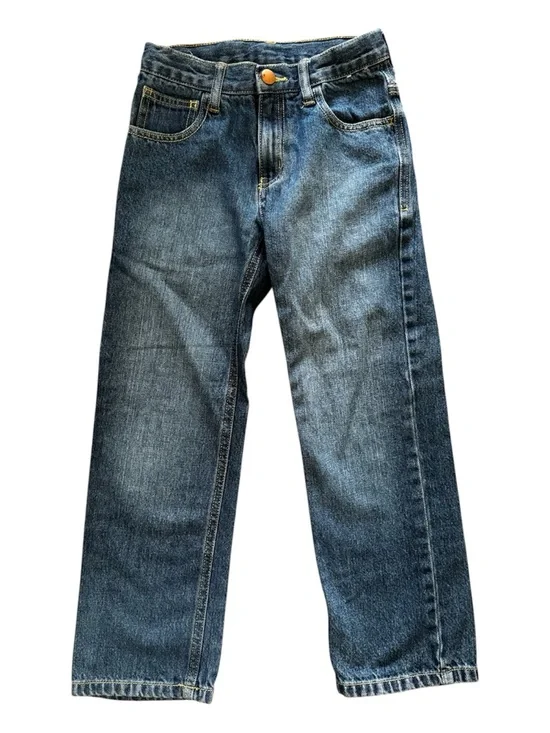 Gymboree Adjustable Waist Dark Blue Straight-Leg Kids Jeans 100% Cotton