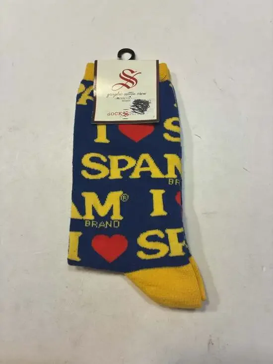 Socksmith I Love Spam Graphic Cotton Crew Socks