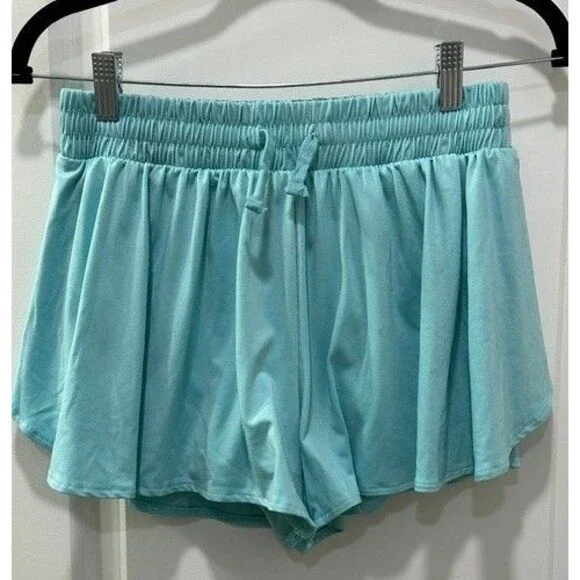 Abercrombie Kids Girls Size  15/16 Aquaa Mint Flowy Athletic Shorts Liner