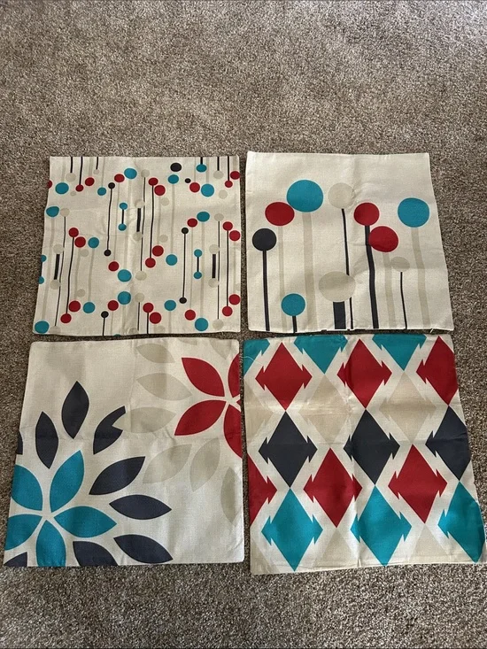 Pillow covers (4) with zipper “nwot” 17x17
