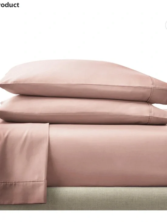 Old rose  set of 2 300 thread count cotton sateen pillowcase set