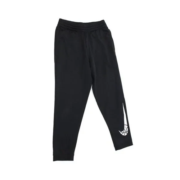 Nike Boys Solid Stretch Waist Tapered Sweatpants Black Size S