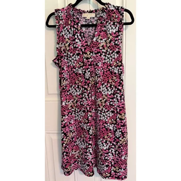 Michael Kors Floral V-Neck Dress size L