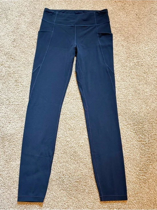 Athleta Girl Stash Your Treasures Tight Navy Blue Size XL/14 Activewear Leggings