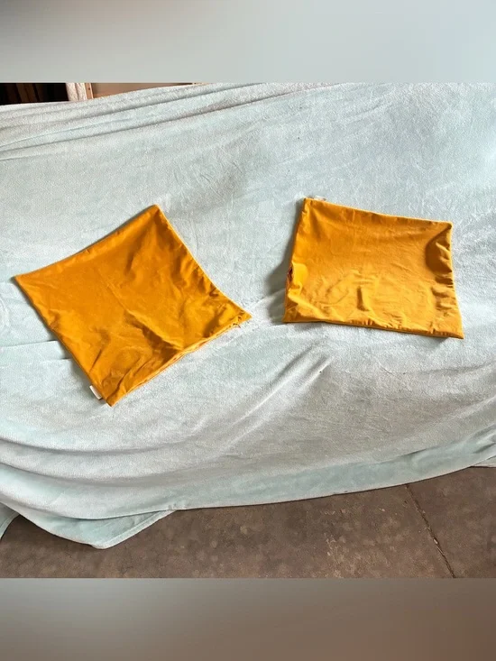 HWY50 orange square decorative pillow cases