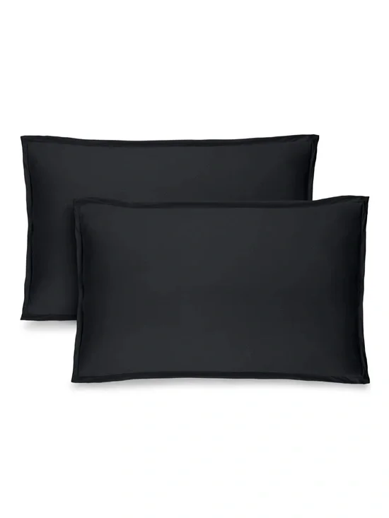 Bare Home Black Pillowcase - Luxurious Smooth Sleep set 2