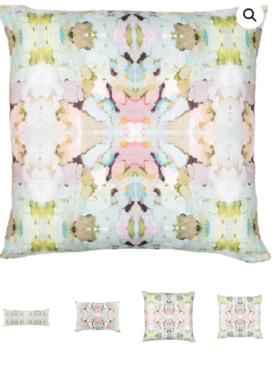 Laura Park Pastel Watercolor Bedding Sham Pillow covers Set of 2 size 26 x 26