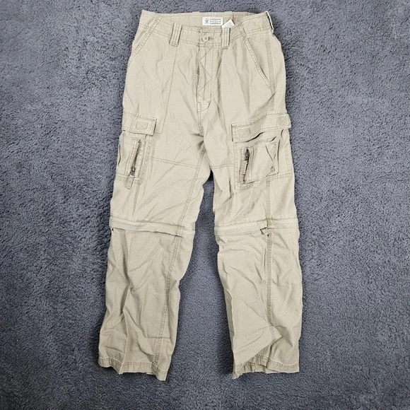 Arizona Jean Company‎ Kids Tan Cargo Convertible Pants Zip Off Legs Size 16R