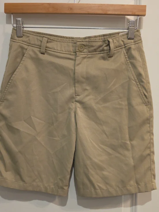 Under Armour Tan Khaki Golf  Kids Shorts