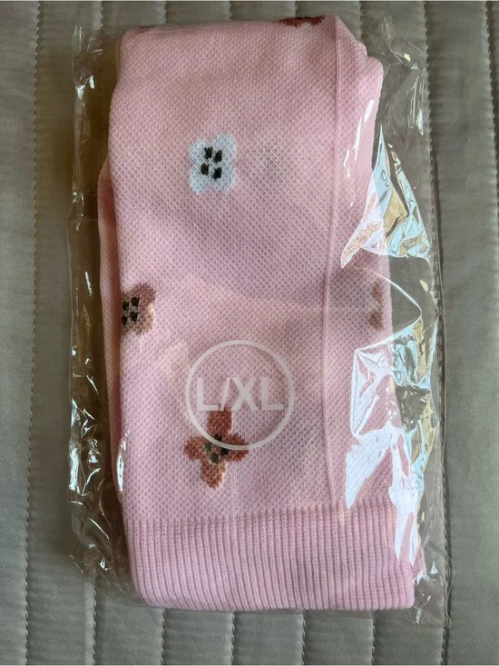 Pink Floral Compression socks L/XL