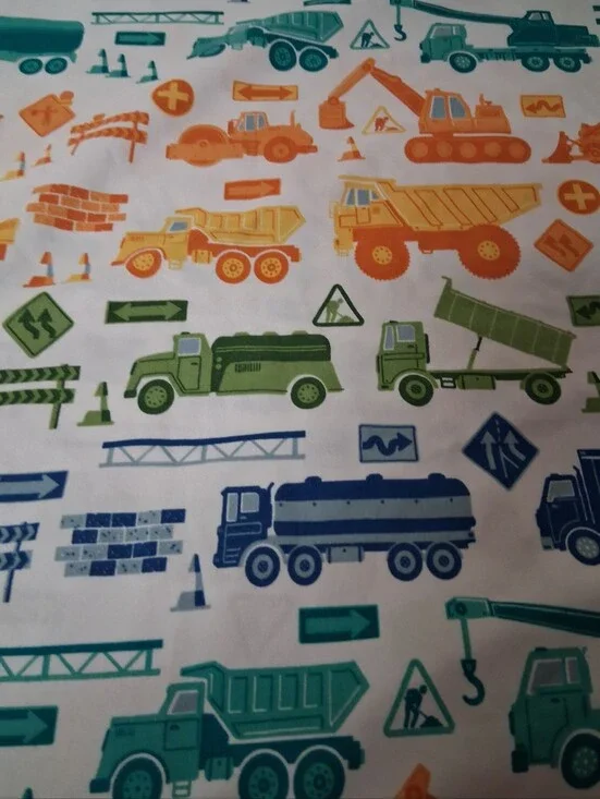 2pc Construction Site Standard Size Pillowcases.