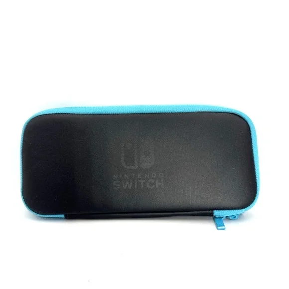 Official Nintendo Switch Black Blue Zippered Carrying Case Game Card Storage