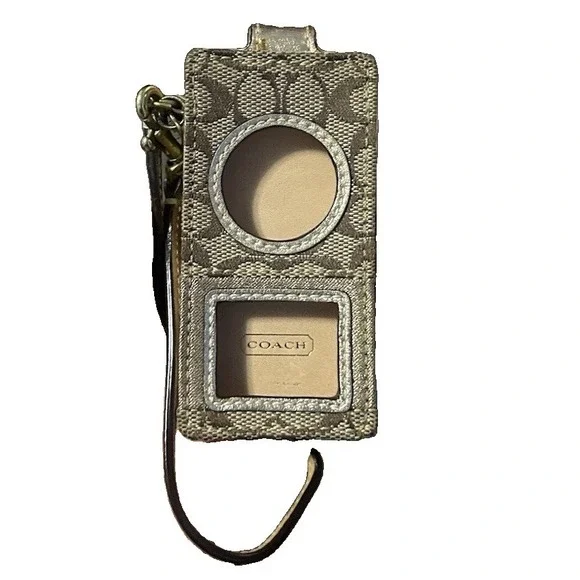 Coach Vintage Brown Canvas iPod Case