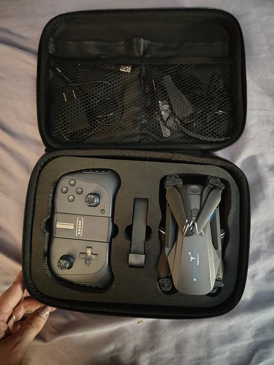 Foldable Black Mini Drone with Remote Controller And Camera With Case For Sale!
