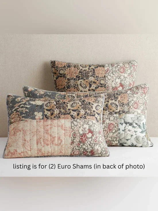 Pottery Barn Rosalyn Patchwork Sham (Euro Size) 2 Available