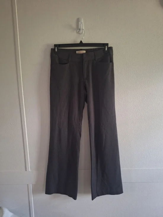 Michael Kors Women's Dark Gray Wide-Leg Trousers