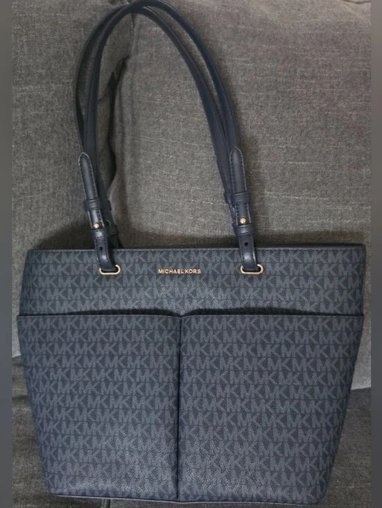 Michael Kors Navy Logo Tote Bag