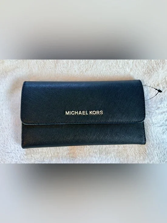 Michael Kors Black Leather Wallet NEW!