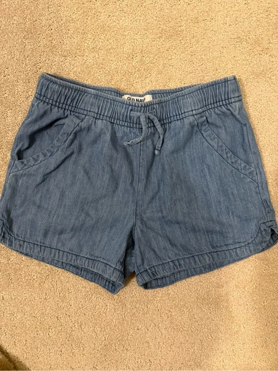 Old Navy Girls' Chambray Drawstring Shorts - Blue