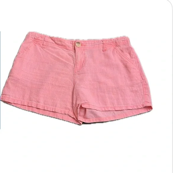 Old Navy lotus orange linen shorts 3.25”size 16