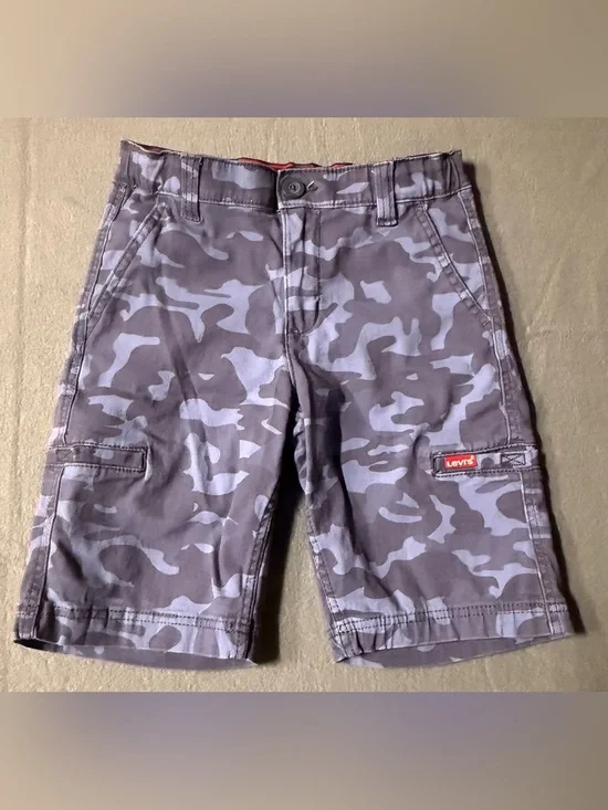 Levi's Boys Blue Camouflage Cargo Shorts