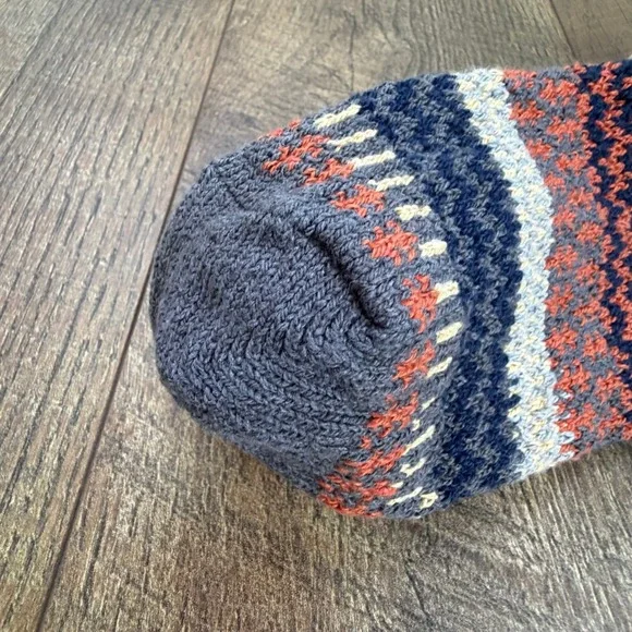 Socks Small Mismatched Recycled Merino‎ Wool Blend Crew Socks Green Brown