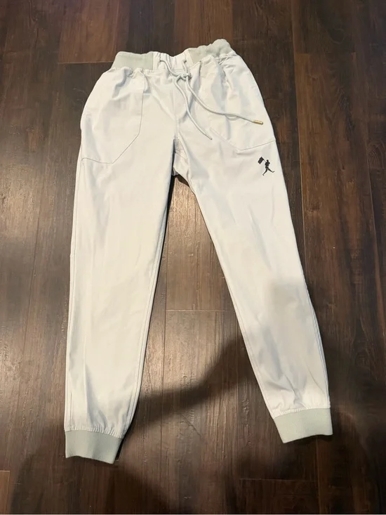 Baseballism Youth Large Performance Jogger Pants Gray Flag Man Baseball YL